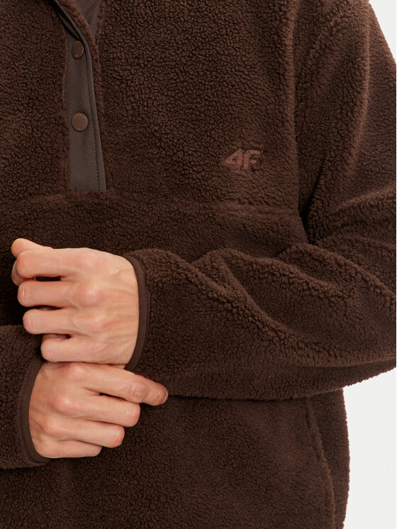4F 4F Флісовий реглан 4FWAW24TFLEM251 Коричневий Regular Fit