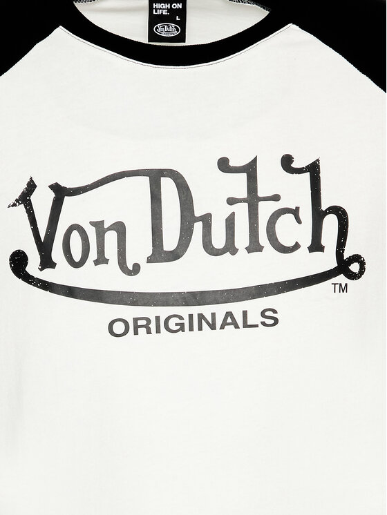 Von Dutch Von Dutch Тениска с дълъг ръкав Lane 6 324 009 Бял Relaxed Fit