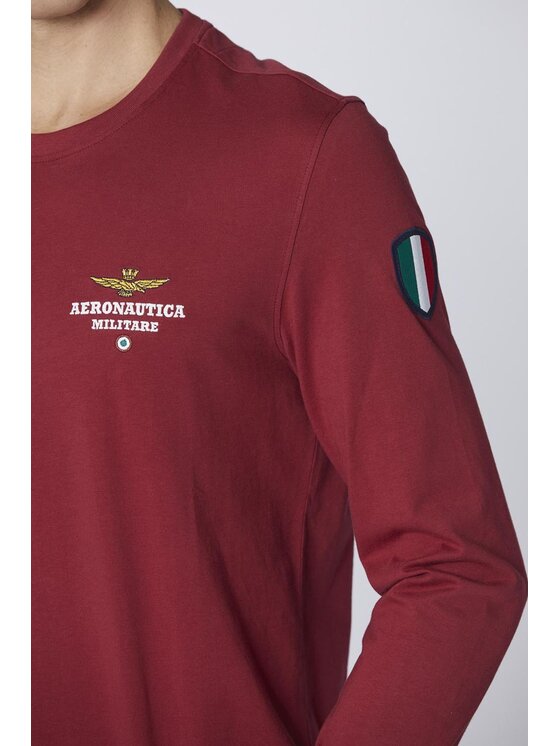 Aeronautica Militare Aeronautica Militare T-shirt T-shirt maniche lunghe Rosso Regular Fit