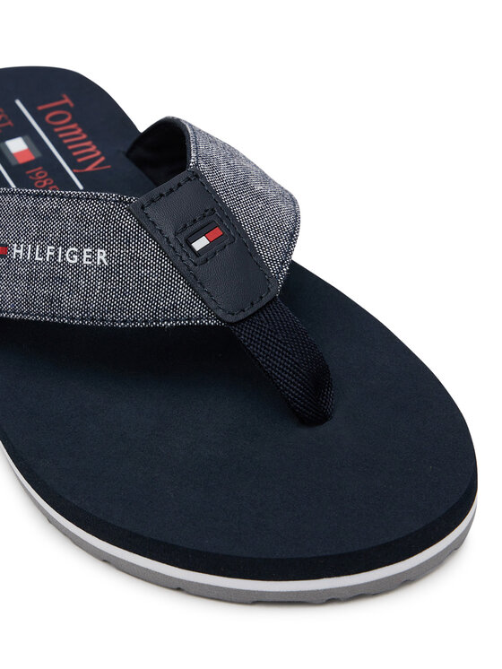 Tommy Hilfiger Tommy Hilfiger Σαγιονάρες Chambray Beach Sandal FM0FM05570 Σκούρο μπλε