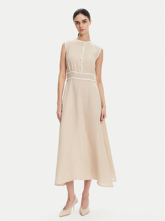 ICONA ICONA Rochie de vară RP5LE007 Bej Regular Fit
