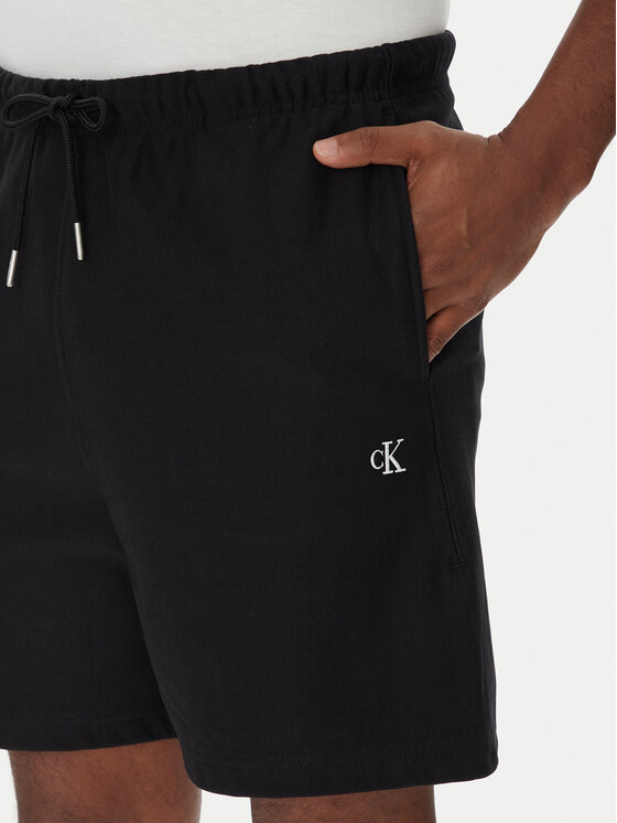 Calvin Klein Jeans Calvin Klein Jeans Szorty sportowe Premium Terry LV04RC280G Czarny Regular Fit