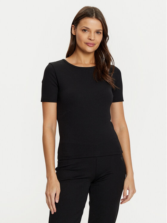 Guess Guess T-Shirt V5RI04 KCLH0 Czarny Regular Fit