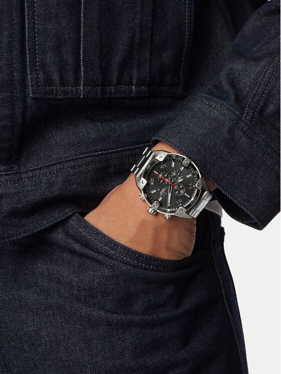 Diesel Diesel Pulkstenis Spiked DZ4709 Sudraba