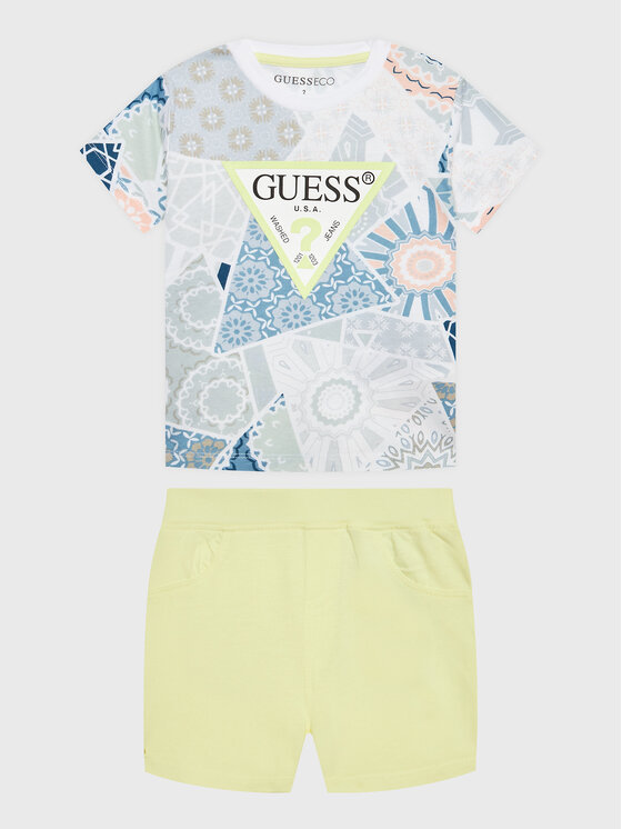 Guess Комплект тишърт и спортни шорти I3GG00 K8HM3 Цветен Regular Fit