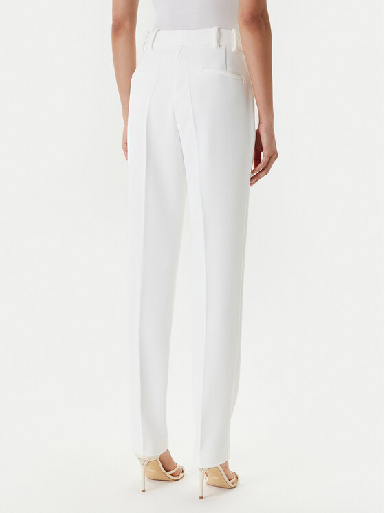 Morgan Morgan Pantaloni di tessuto 251-PVAPLO Bianco Loose Fit