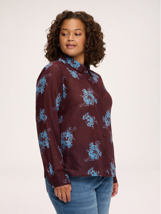 Fiorella Rubino Fiorella Rubino Koszula 5031T001543N0V2 Bordowy Regular Fit