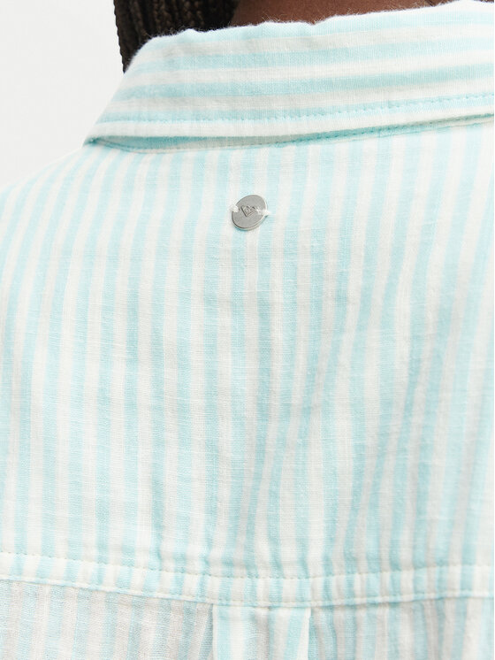 Roxy Roxy Marškiniai Morning Shine Stripe ERJWT03747 Šviesiai mėlyna Loose Fit