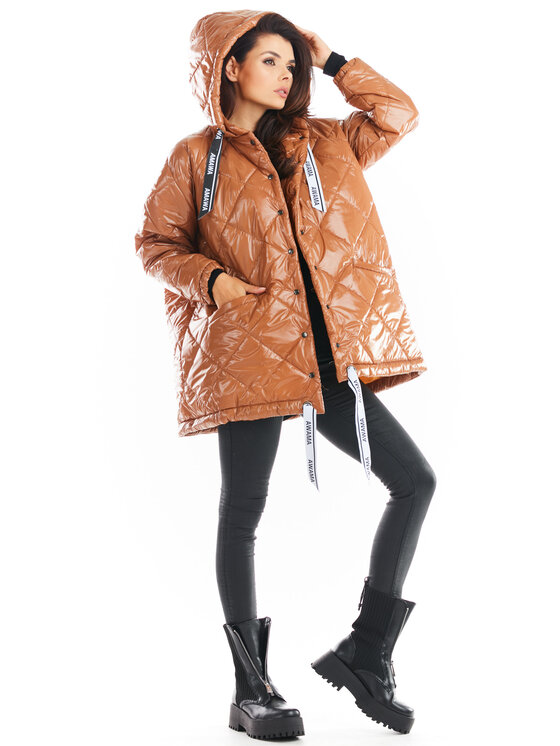 Awama Awama Giacca da donna A385 Beige Basic Fit
