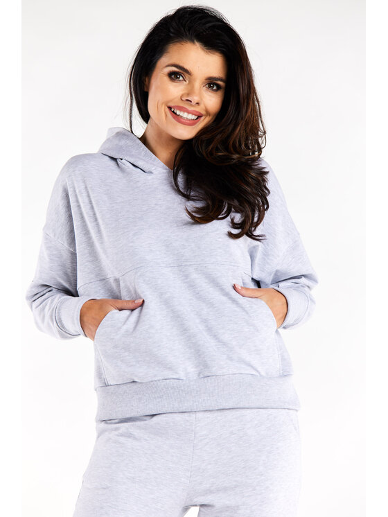 Infinite You Infinite You Mikina M318 Šedá Basic Fit
