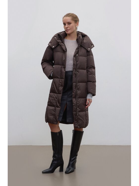 Estro Estro Μπουφάν πουπουλένιο ER00118488 Καφέ Loose Fit