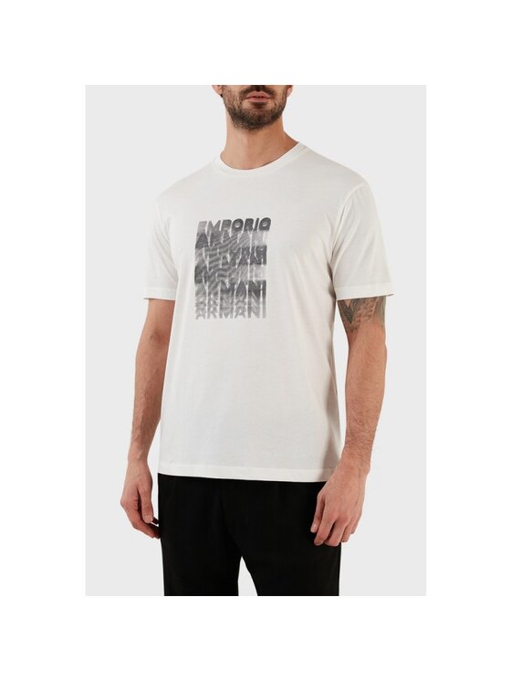 Emporio Armani Emporio Armani T-Shirt 3R1TDE 1JPZZ Bílá Regular Fit