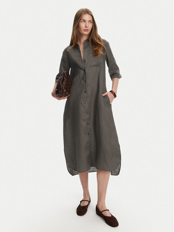 Max Mara Max Mara Sukienka koszulowa Salute 2516221028 Zielony Regular Fit