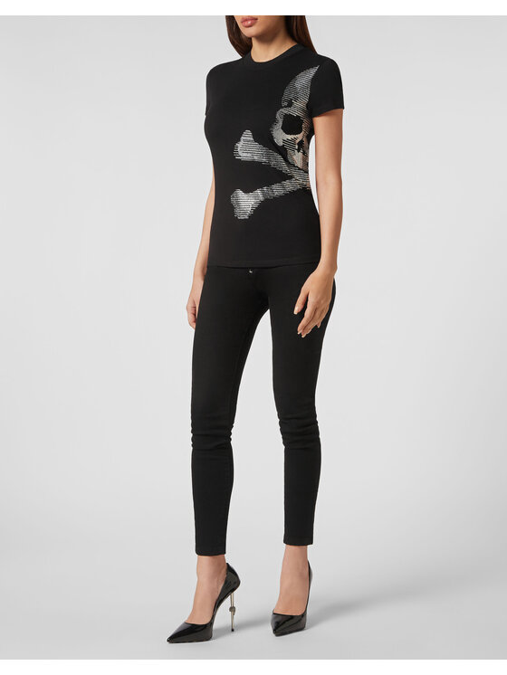 PHILIPP PLEIN PHILIPP PLEIN T-Shirt 7079 Czarny Regular Fit