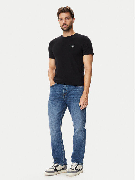 Guess Guess T-shirt U6BM01 K5385 Crna Regular Fit