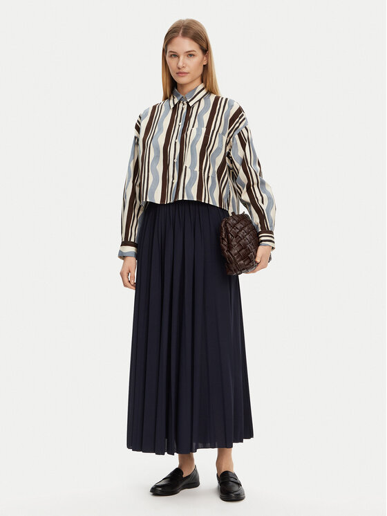 Weekend Max Mara Weekend Max Mara Plesirana suknja Bleu 2515771031 Tamnoplava Regular Fit