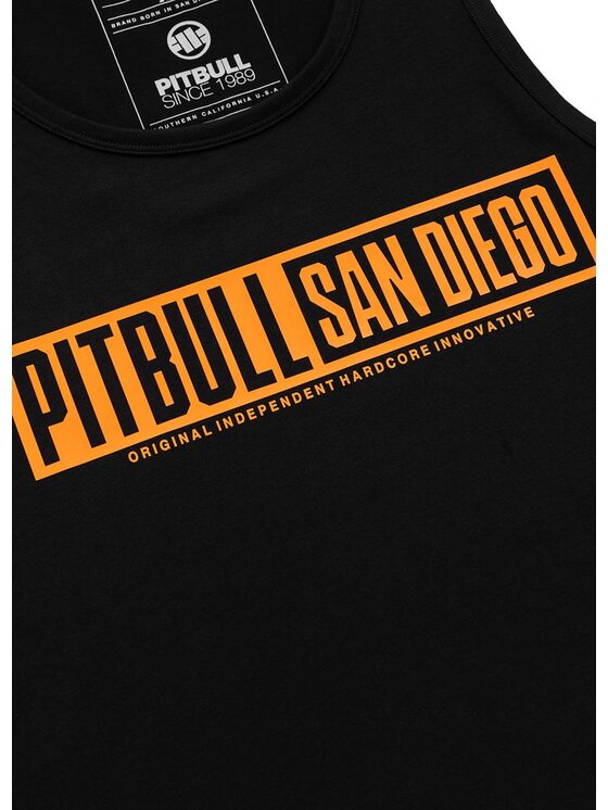 PITBULL PITBULL Tank top EIGHTY NINE DOG Czarny Regular Fit
