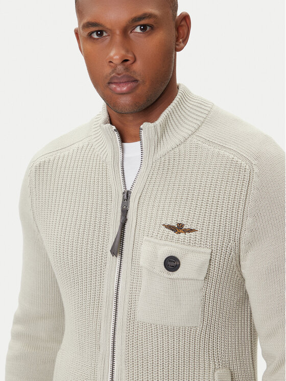 Aeronautica Militare Aeronautica Militare Kardigan 252MA1565UL00409 Bež Regular Fit