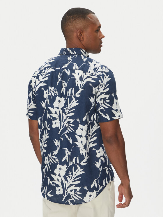 Tommy Hilfiger Tommy Hilfiger Košeľa Tropical MW0MW38586 Tmavomodrá Regular Fit