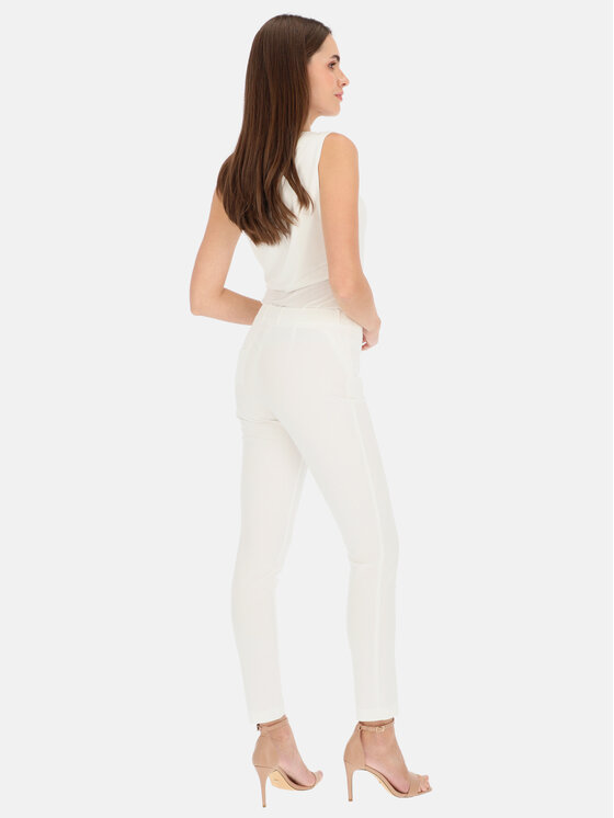 L’AF L’AF Spodnie materiałowe Marisa Biały Slim Fit