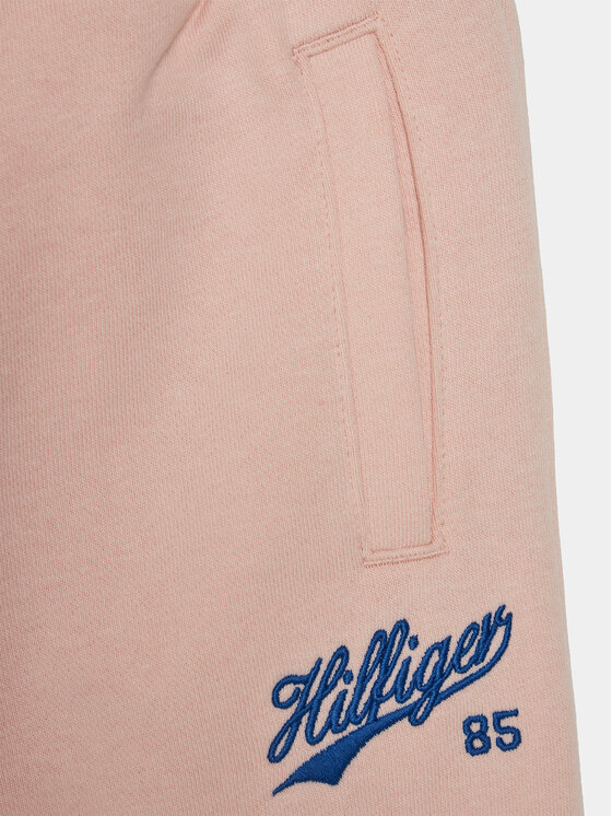Tommy Hilfiger Tommy Hilfiger Спортивні штани Hilfiger Script Wide Sweatpant KG0KG07751 Рожевий Regular Fit