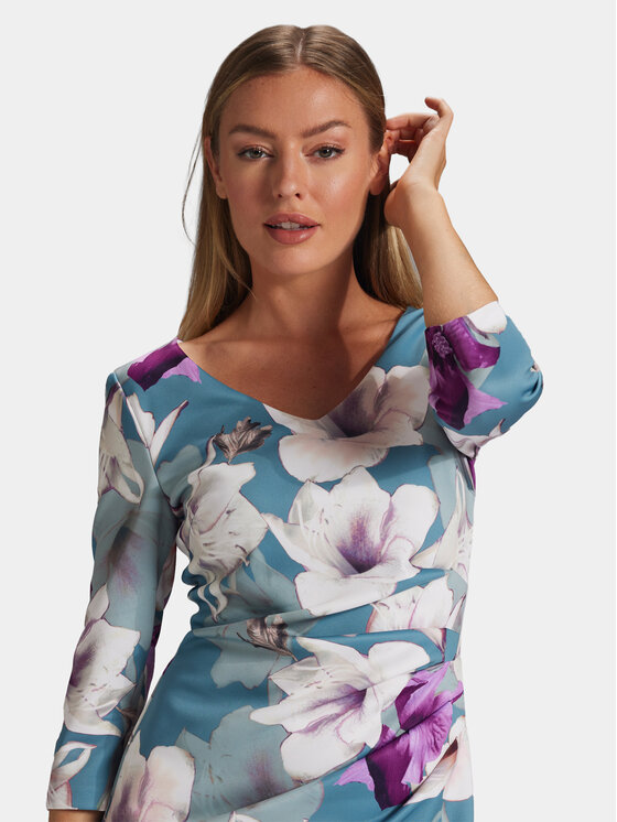 Swing Swing Cocktail obleka 5AG07300 Pisana Slim Fit