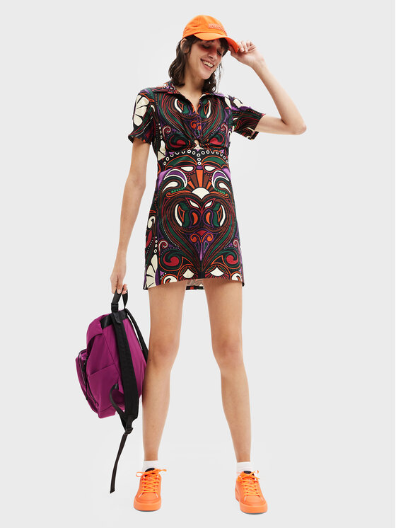 Desigual Desigual Sukienka codzienna Celia 22WWVW19 Kolorowy Regular Fit