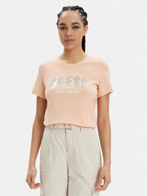 Guess t-shirt in cotone donna colore bianco W4GI31 I3Z14