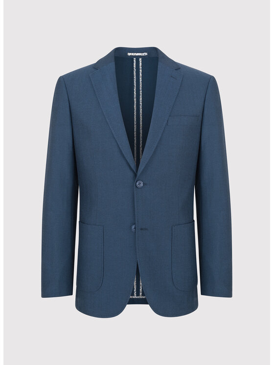 Pako Lorente Pako Lorente Marynarka P24SF-3X-007 Granatowy Slim Fit
