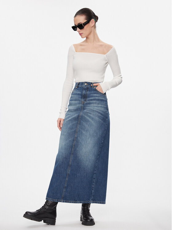 MAX&Co. MAX&Co. Farmer szoknya Melissa Kék Regular Fit