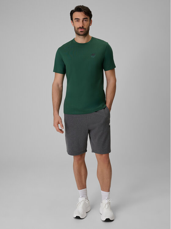 4F 4F T-Shirt COMMERCIAL 4 Zielony ciemny Regular Fit