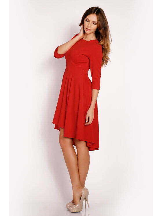 Awama Awama Abito da cocktail L004 Rosso Basic Fit