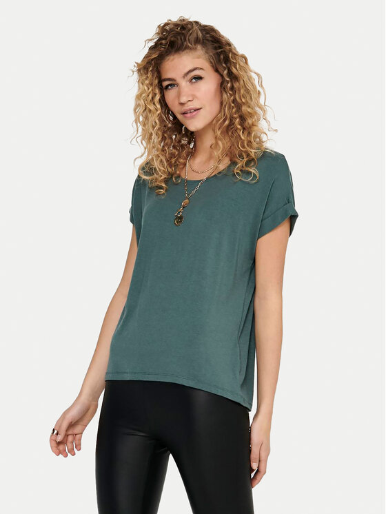 ONLY Tricou Moster 15106662 Verde Regular Fit