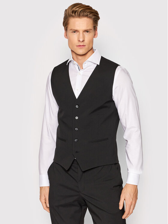Selected Homme Selected Homme Ülikonna vest Logan 16052660 Must Slim Fit