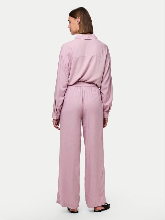 Pieces Pieces Pantaloni di tessuto Pia 17149314 Rosa Wide Leg