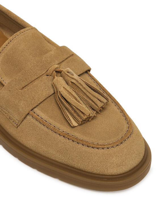 Tommy Hilfiger Tommy Hilfiger Mokasíny Light Suede Tassel Loafer FW0FW09285 Hnědá