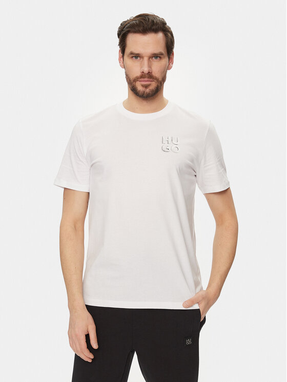 Hugo T-shirt Detzington241 50508944 Bianco Regular Fit, taglia : XXL