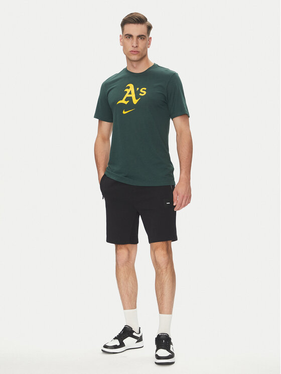 Nike Nike T-Shirt 034J-3EY-FZ-L84 Zielony Regular Fit