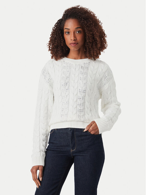 Guess Pulover W6YR21 Z0965 Bela Regular Fit