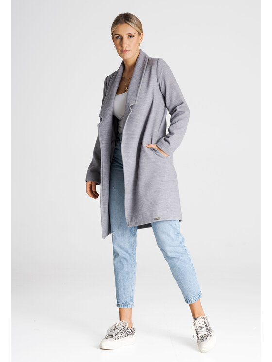 FIGL FIGL Kabát M990 Šedá Regular Fit