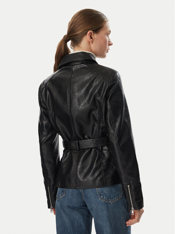 Guess Guess Куртка зі штучної шкіри W6YL17 W2907 Чорний Regular Fit