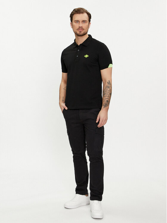 REPLAY Replay Тениска с яка и копчета M3540A.000.20623 Черен Regular Fit