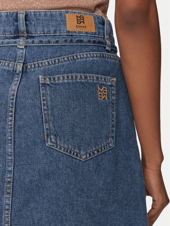 Marella Marella Φούστα τζιν 2515101021200 Σκούρο μπλε Regular Fit