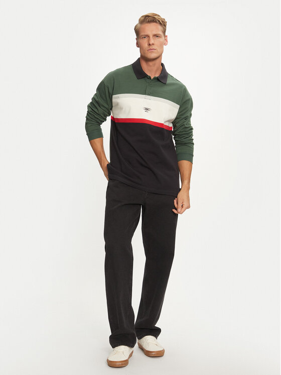 Quiksilver Quiksilver Polo Mercury Rugby AQYKT03125 Zielony Loose Fit
