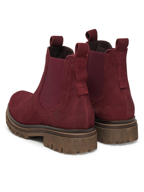 Tamaris Tamaris Kotníková obuv s elastickým prvkem 1-25407-45 Bordó