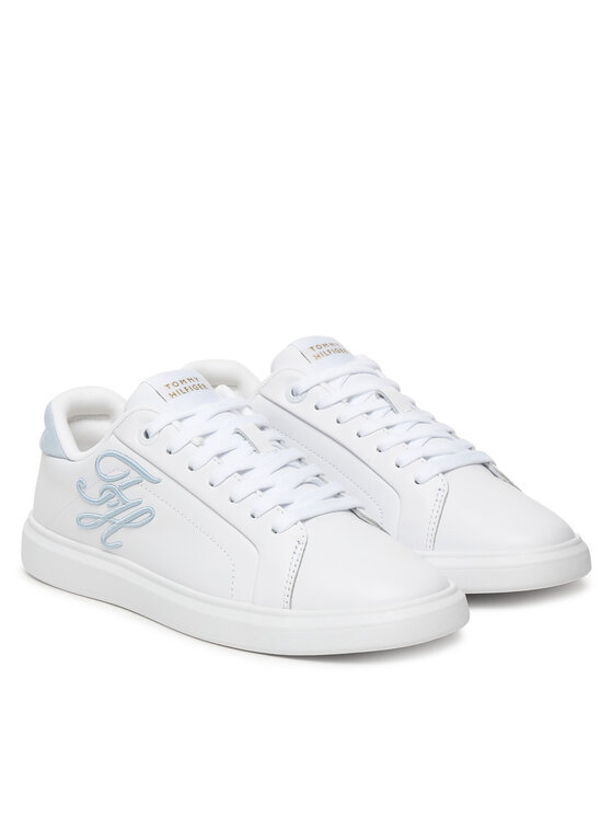 Tommy Hilfiger Tommy Hilfiger Sneakersy Th Icon Court Script FW0FW09363 Biały