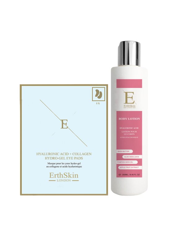 Erthskin London Erthskin London Balsam do ciała + kwas hialuronowy + kolagenowo-hydrożelowe płatki pod oczy Balsam do ciała
