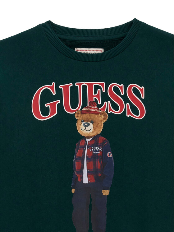 Guess Guess Bluza L6BQ14 K6130 Zielony Regular Fit