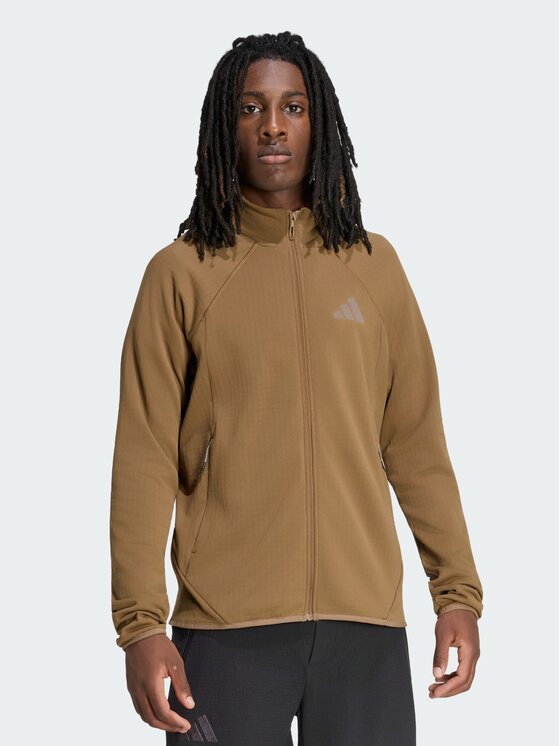 adidas adidas Bluza techniczna 165062 Brązowy Slim Fit