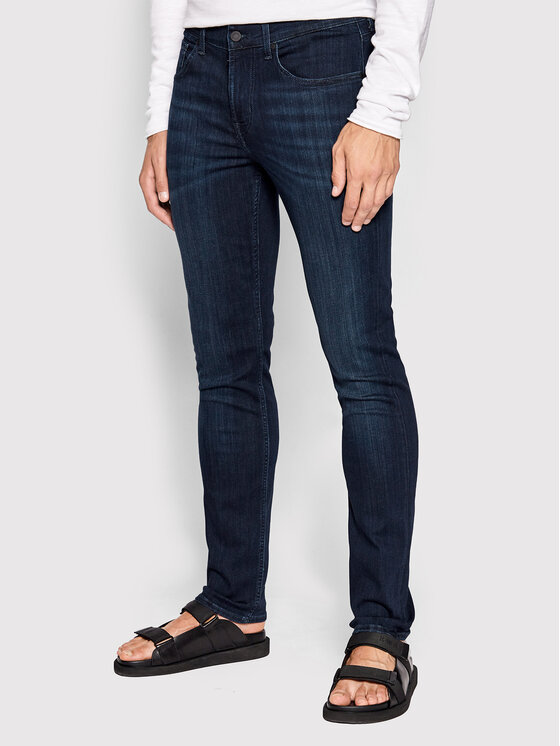 7 For All Mankind Džinsai Luxe Performance Plus JSMSA230IP Tamsiai mėlyna Slim Fit